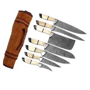 Cuchillos de Chef Forjados a Mano, Hojas de Acero con Patrón Duradero y Afilado, Mango Cómodo, Juego de Cuchillos de Cocina Hechos a Mano de Acero de Damasco, Premium - Product Image 1