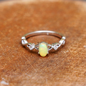 Natural Ethiopian Opal 925 Sterling Silver <b>Ring</b> Handmade Fire Opal Gemstone <b>Ring</b> for Women Wedding Engagement Fine Jewelry - Product Image 3