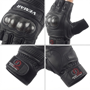 Guantes de Carreras VEMAR de Cuero Elástico con Hebilla y Protección en los Nudillos - Product Image 4