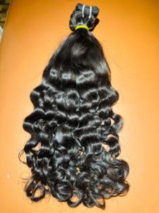 Extensiones de cabello rizado para bebés indios crudos Cabello de templo virgen Rizos naturales Cabello humano sin procesar Doble dibujado: No modelo permanente - Product Image 4