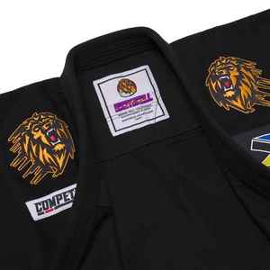 ชุดกิโมโนบีเจเจ TITAN TREAD WEAR สีดำสำหรับผู้ชาย ผ้าฝ้าย 100% น้ำหนัก 380 กรัม พิมพ์ลายดิจิตอลรูปนกอินทรีและดอกกุหลาบ ยืดหยุ่น แห้งเร็ว ทรงปกติ - Product Image 3