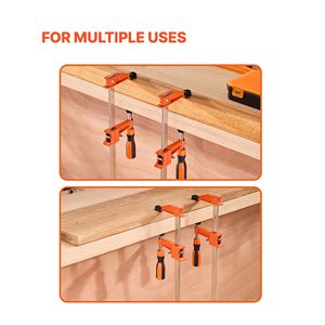 Set di 2 Morsetti a C in Ghisa da 24 Pollici, Capacità di Carico 600 Libbre, Profondità 2-1/2 Pollici, Morsetti Bloccabili per Falegnameria - Product Image 3