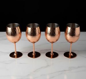 Vasos de cobre premium de diseño moderno, vasos metálicos para agua, jugo, cócteles, duraderos, reutilizables, para cocina, bar y bebidas. - Product Image 1