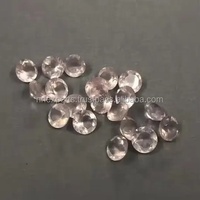Compre Piedras Preciosas Sueltas de Cuarzo Rosa Natural de 7 mm, Talla Brillante Redonda Facetada, Collar de Cuarzo Rosa, Joyería de un Fabricante Verificado