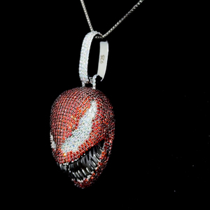 Collar con Colgante de Serpiente en Oferta, Colgante del Famoso Personaje de Cómics Venom, Plata de Ley 925, Juego Completo de Moissanita, Colgante Hip Hop - Product Image 2