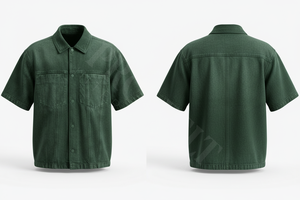 Camisa de mezclilla vintage de manga corta, lisa y sencilla, con bolsillos frontales, elegante, informal, ligera, con botones, personalizada. - Product Image 4