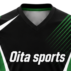 Customized Black Green White Sublimated Volleyball Jersey Short Sleeve Athletic Team Sports <b>Shirt</b> Training Tournament Apparel - Product Image 6