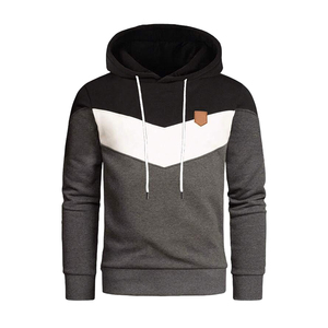 Sweat-shirt polaire personnalisé pour homme avec blocs de couleur, logo sublimé, empiècements contrastants, pull-over, vêtements de sport d'entraînement, usine OEM - Product Image 4