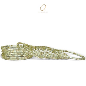 Bracelets haut de gamme en verre cristal blanc plaqué or pour femmes, collection mode pour mariage et fête, prix de gros - Product Image 4