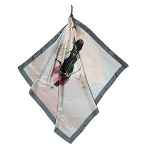 Satin Silk Small Square Scarf for Women, Printed Soft and Comfy <b>Neck</b> Head <b>Tie</b> Scarf Bandana - Product Image 3