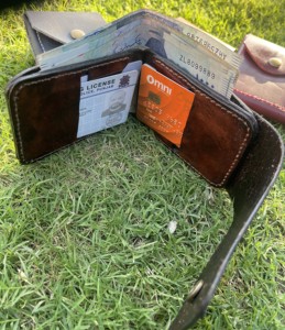 100% Handmade Vegetable Tan Leather <b>Wallet</b> – Hand Dyed Genuine Leather Minimal Card <b>Holder</b> by anwar - Product Image 4