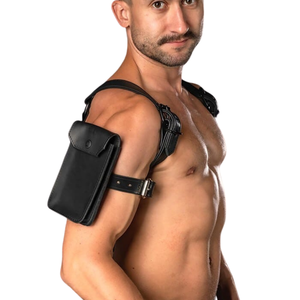 Funda para Teléfono Móvil para Hombre, Estilo Dark Room, Ajustable, de Piel Sintética, con Encaje Sexy y Transpirable, Accesorio para Discoteca - Product Image 1