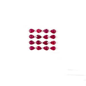 Rubis naturels de Bangkok, formes poire calibrées 6x8mm, pierres précieuses de rubis naturelles facettées en vrac pour la fabrication de bijoux, prêtes à l'emploi - Product Image 3