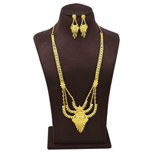 Wholesale Dubai Style 14K 18K 24K Micron Gold Filled Rani Haar Bridal Jewelry Set Traditional <b>Long</b> Jewelry Set Fashion <b>Necklaces</b> - Product Image 1