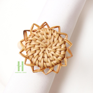 Best Price Eco-Friendly <b>Round</b> Rattan Napkin Rings Boho Wicker <b>Placemat</b> Woven <b>Placemat</b> for Table Decoration From HNH CRAFT - Product Image 5