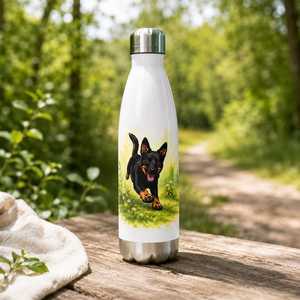 Bouteille d'eau en acier inoxydable avec motif de berger allemand, bouteille de voyage portable, motif animalier mignon, grande capacité - Product Image 4