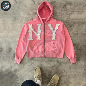 เสื้อฮู้ดดี้ปักลายสไตล์ดิสเทรสสำหรับผู้ชาย ลดราคาสุดคุ้ม สวมใส่สบาย ผลิตจากผ้าฝ้ายผสม ดีไซน์ใหม่สำหรับฤดูหนาว - Product Image 4