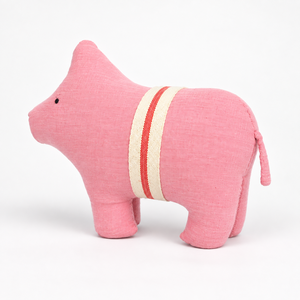 ตุ๊กตาหมูผ้าฝ้ายสีชมพูปักลาย ของเล่นตุ๊กตาหมูนุ่มนิ่ม ของขวัญวันเกิดและของตกแต่งห้องเด็ก - Product Image 2