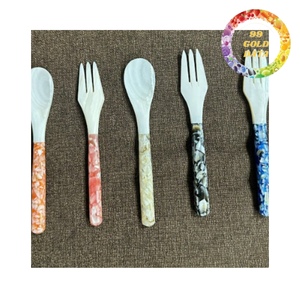 Cuchara de Concha Natural Brillante con Diseño Moderno y Lujoso, Ecológica, 99 Gold Data, para Restaurantes y Servicios de Catering - Product Image 6