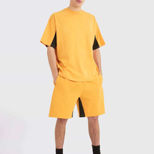 New Summer Two Piece Jogging Suit <b>Set</b> for Men with Breathable Fabric Comfortable Short Sleeve Shirt and Shorts for Casual Wear - Product Image 4