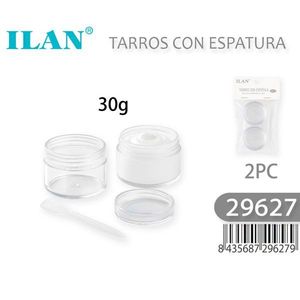 Tarros Cosméticos Ilan con Espátula 30g 2 Piezas para Almacenamiento de Maquillaje - Product Image 3