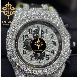 Reloj Cronógrafo de Cuarzo con Incrustaciones de Diamantes, Esfera Redonda, Bisel con Pedrería, Estilo Cronógrafo, para Regalo y Moda - Product Image 5