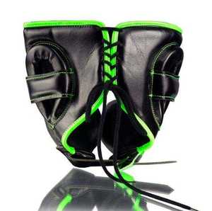 Conjunto de Boxeo Personalizado para Sparring, Verde y Blanco, 100% Cuero Original, Protector, Premium, Cómodo para Entrenamiento y Combate - Product Image 4
