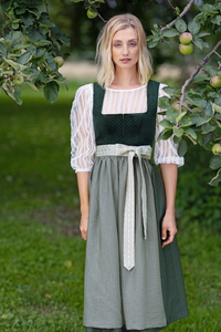 Robe midi trapèze sans manches en velours gris pour femme avec ceinture, couleur contrastante, tenue décontractée pour l'automne - Product Image 4