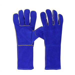 Gants de soudage en cuir, longs, résistants à la chaleur, de protection, robustes, pour soudeurs TIG MIG, équipement de protection individuelle (EPI), vente en gros OEM - Product Image 4