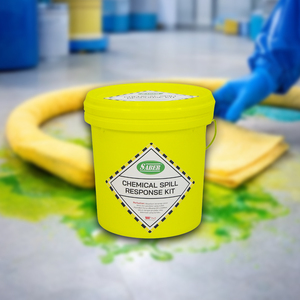Kit de Derrame de Materiales Peligrosos de 15L, Almohadillas Absorbentes de Químicos Ácidos, Calcetines, EPP, Respuesta de Emergencia a Derrames para Laboratorios Industriales - Product Image 3