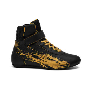 Zapatos de Carreras de Karting Profesionales con Estilo, Parte Superior de Cuero Genuino, Suela de Goma Ligera, Soporte Cómodo y Resistente para Pista - Product Image 1