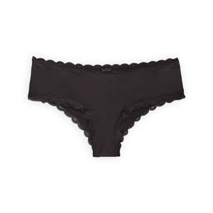 กางเกงในสตรีแบบมีลูกไม้ดีไซน์สวยงาม กางเกงในเอวกลางผ้าไมโครไฟเบอร์ผสมคอตตอนสำหรับผู้หญิง - Product Image 2