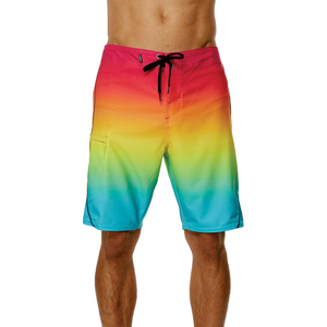 Shorts de bain dégradés personnalisés OEM pour hommes, séchage rapide, avec cordon de serrage, vêtements de plage décontractés avec poches, taille mi-haute - Product Image 1