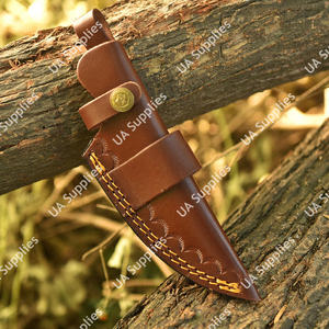 Funda de Cuchillo Vertical Moderna, Ligera, de Cuero Genuino de Alta Calidad, Cosida a Mano, Personalizada OEM, Universal para Caza - Product Image 6