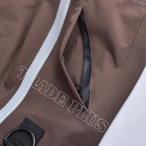 Pantalones Cargo para Hombre con Bloques de Color, Cierre de Cremallera Impermeable, Ajuste Holgado, Estilo Urbano, Gris y Negro, Poliéster - Product Image 4