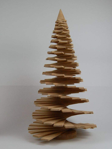 Décoration de Noël Écologique Faite à la Main : Arbre Ornemental en Bois de Cerisier – Un Cadeau Idéal pour Toutes les Saisons - Product Image 2