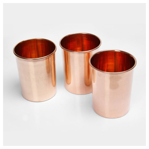 Gobelet en cuivre pur à 100 %, poli, écologique, verre à eau en métal ayurvédique pour la maison, l'hôtel et le restaurant - Product Image 3