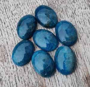 Apatite néon naturelle, cabochon ovale, pierre précieuse de haute qualité, pierre polie pour la fabrication de bijoux, vente en gros - Product Image 6