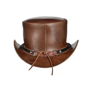 Sombreros de Cuero Estilo Steampunk, Sombreros Góticos de Ciclista Estilo Dickens, Sombrero Steampunk Hecho a Mano Especial Unisex - Product Image 2