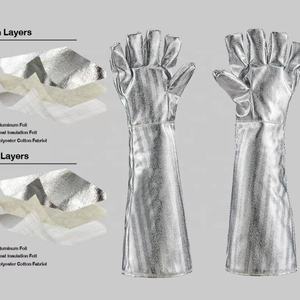 Factory Safety Sheepskin Leather EMF Protection Anti Radiation <b>Long</b> Sleeves Gardening Working Welding <b>Gloves</b> - Product Image 6