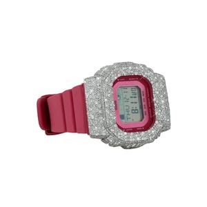 Montre élégante et stylée en moissanite avec demi-bijoux en diamants et bracelet en caoutchouc de DOPE JEWELLS - Product Image 3