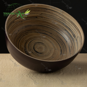 Bol réutilisable en laque Bol en bambou tourné à la main Bol à salade en bambou léger et écologique pour la vaisselle de cuisine Vietnam - Product Image 5