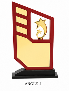 Wooden memento ideal for recognition and appreciation Durable Metal <b>Trophy</b> with Premium Finish for Corporate Events, Sports. - Product Image 1