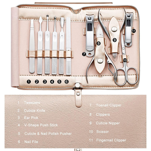 Heavy Duty Toe Nail Clipper Set with Professional Stainless Steel Manicure and Pedicure Set Portable Grooming Care Bag - Product Image 6