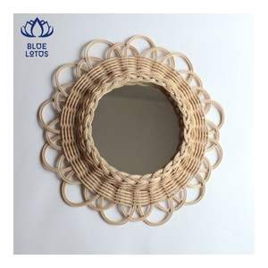 CUSTOMER APPROVED 2026 Rattan Mirror Woven <b>Frame</b> Wall Decor Increase Space Illusion And Upgrade Wall Decoration For Cafe - Product Image 5