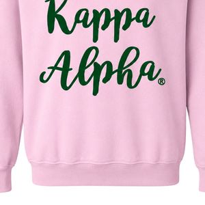 Sweat-shirt à col rond rose avec motif graphique, imprimé lettres vertes, manches longues, en molleton de coton, pull décontracté et tendance pour femme - Product Image 5