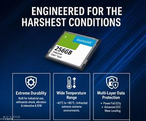 Swissbit-CFast industrial SATA Gen3.1, 6Gbit/s, MLC, 256GB, 1, GB, 1, 1, 2, 1, 2, 2 - Product Image 2