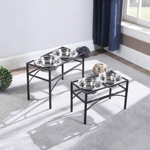 Elevated <b>Dog</b> <b>Bowls</b> for <b>Large</b> <b>Dogs</b> Raised Pet Feeder <b>Stand</b> Double Stainless Steel Food Water <b>Bowl</b> Non Slip - Product Image 6