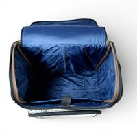 Sac à roulettes Western en cuir de vachette à carreaux avec fermeture éclair, grande capacité, unisexe, sac de voyage avec roues