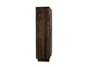 Luxury Handcrafted Solid Wood 2 Door <b>Wardrobe</b> Ornate Tree Branch Carving Premium Espresso Finish - Product Image 2